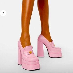 VERSACE Pink Platform loafers sz 38